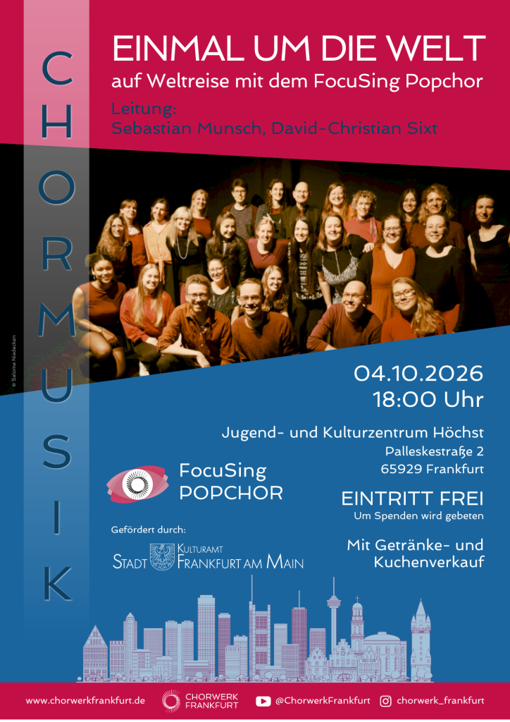 Popchor FocuSing: Einmal um die Welt 2026